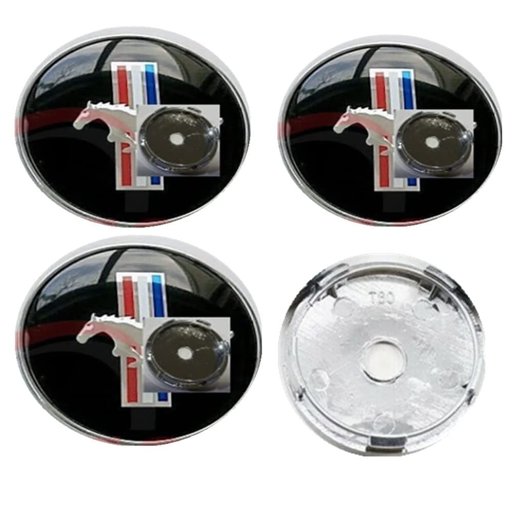 JUNBIE Set of 4 60mm Wheel Rim Center Hub Cap for Horse Running Horse Logo (60MM)