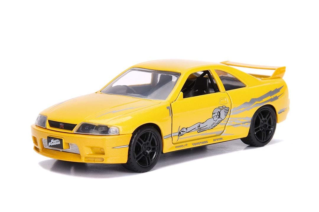 Jada FAST and FURIOUS Model LEON 's Yellow NISSAN SKYLINE GT-R BCNR33 Scale 1/32 Original