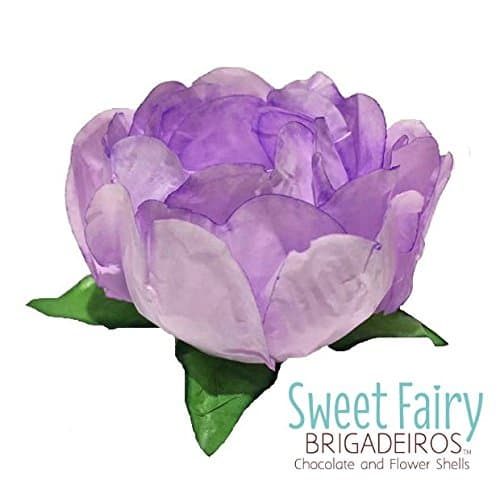 Sweet Fairy Brigadeiros - Bella Flower Shells - Forminha de Brigadeiro - Brazilian Truffle Wrapper - Paper Flower - Wedding Flower Table Decorations - Forminha de Brigadeiro (Lavander)