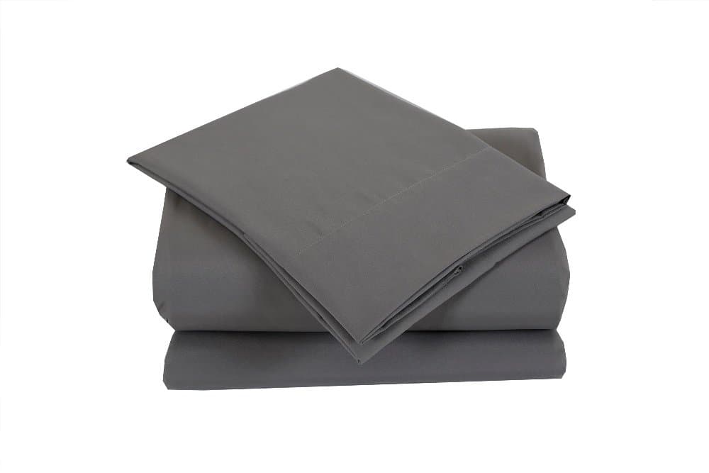 Affluence Luxury Microfiber Sheet Set (Twin Sheet Set, Soft Grey)