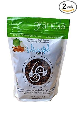 Blissful Eats Paleo Cereal Grainless Granola Apple Cinnamon Harvest Organic, Gluten Free 12 Ounce (Pack of Two)