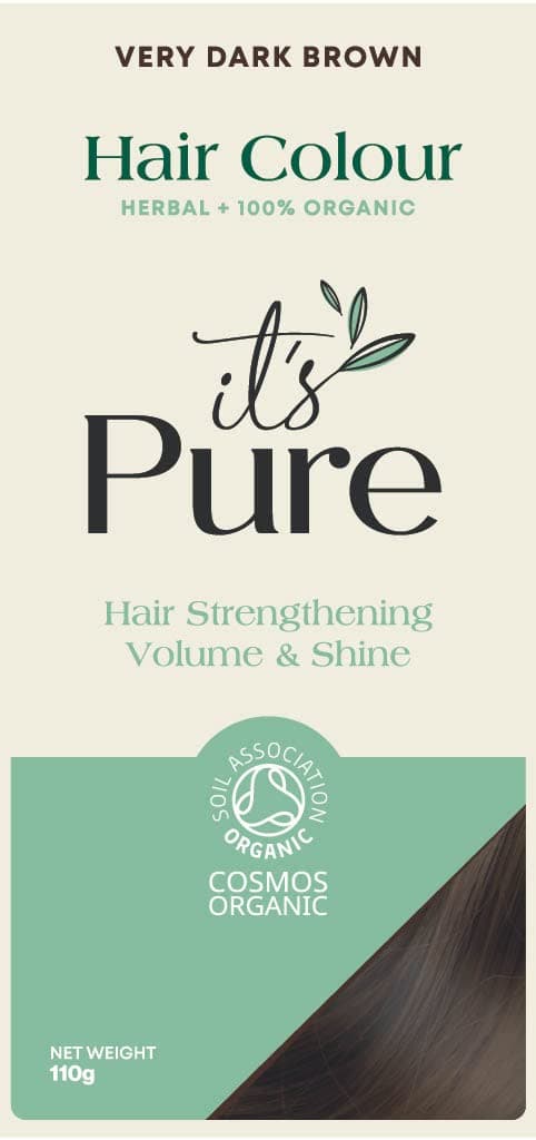 It's Pure SATOHA Organic Hair Dye - Organics Herbal Hair Colour Very Dark Brown