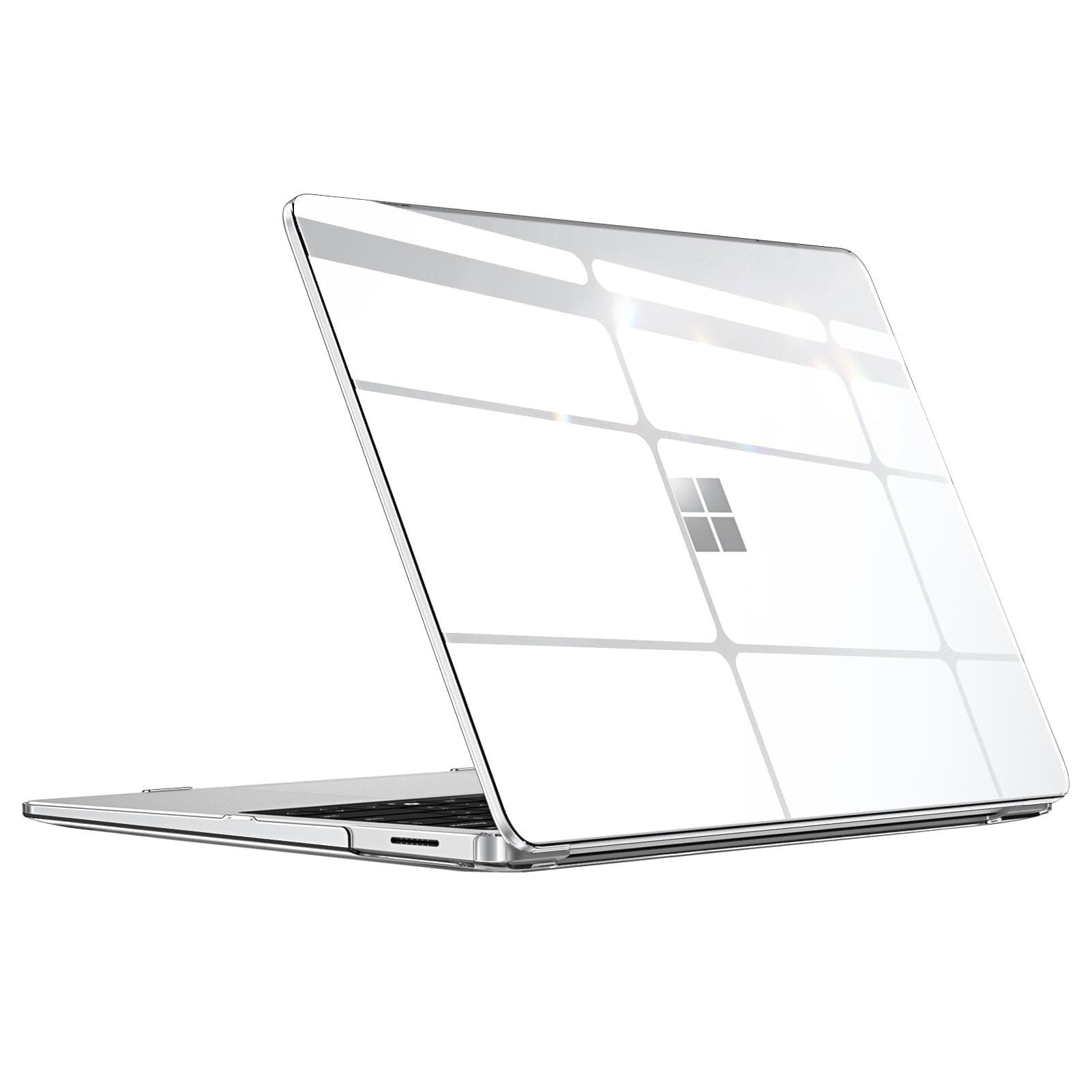 Fintie Case for 13.8 Inch Microsoft Surface Laptop 7 2024 (Model: 2036) - Protective Slim Snap On Hard Shell Cover (Crystal Clear)