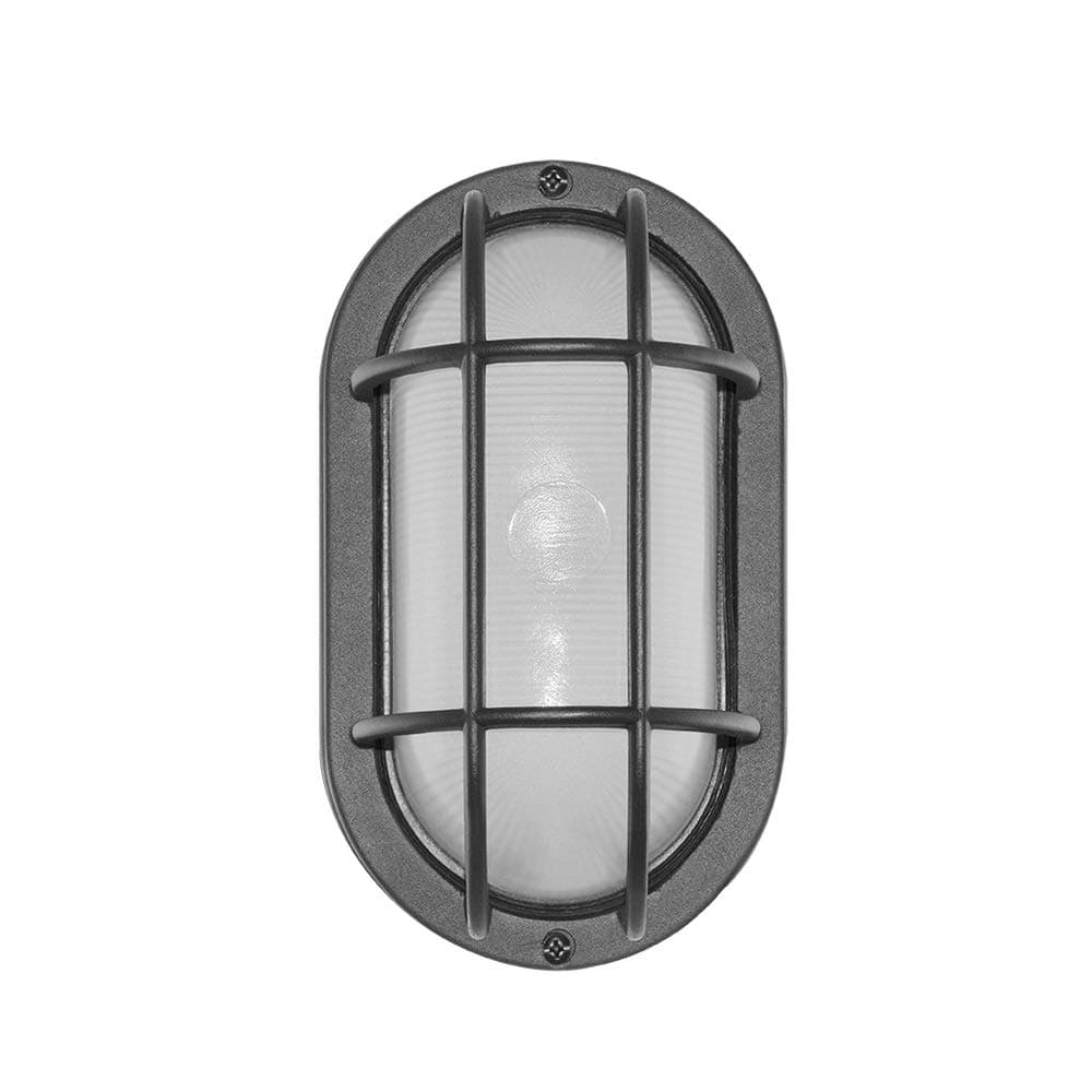 EOL-WL13BK-2050e Aluminum Housing, Bulkhead Outdoor Integrated LED Wall Light, Wet Rated, 6.2 Watts, 434 Lumens, 5000K Cool White, Energy Star, 2 Year, 50K Hour Warranty