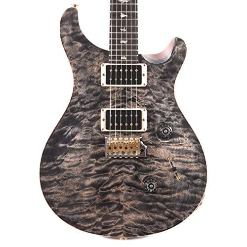 PRS Wood Library Custom 24 10 Top Quilt Charcoal w/Brazilian Rosewood Fingerboard & Pattern Thin Neck (Serial #259815)