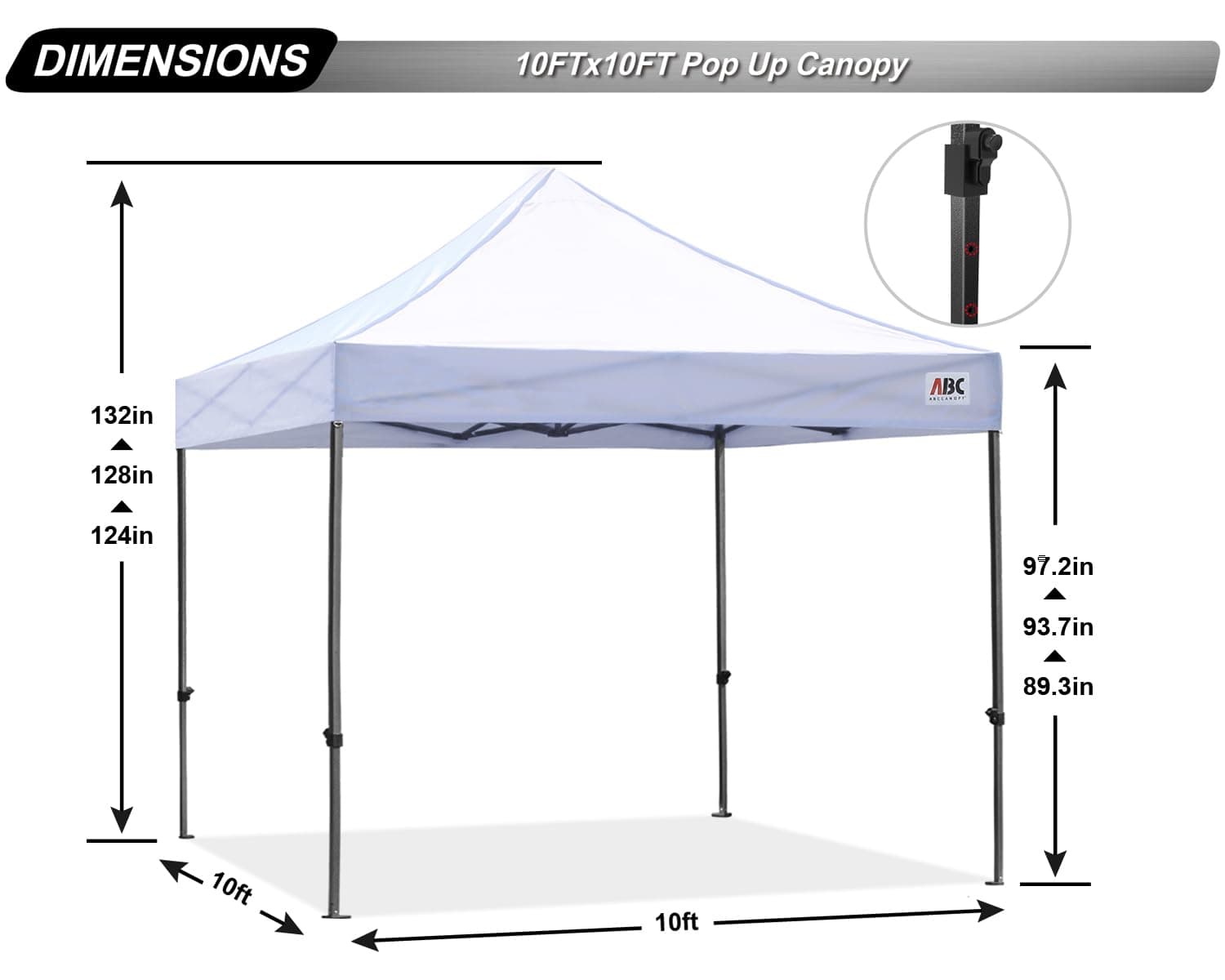 ABCCANOPY Patio Pop Up Canopy Tent