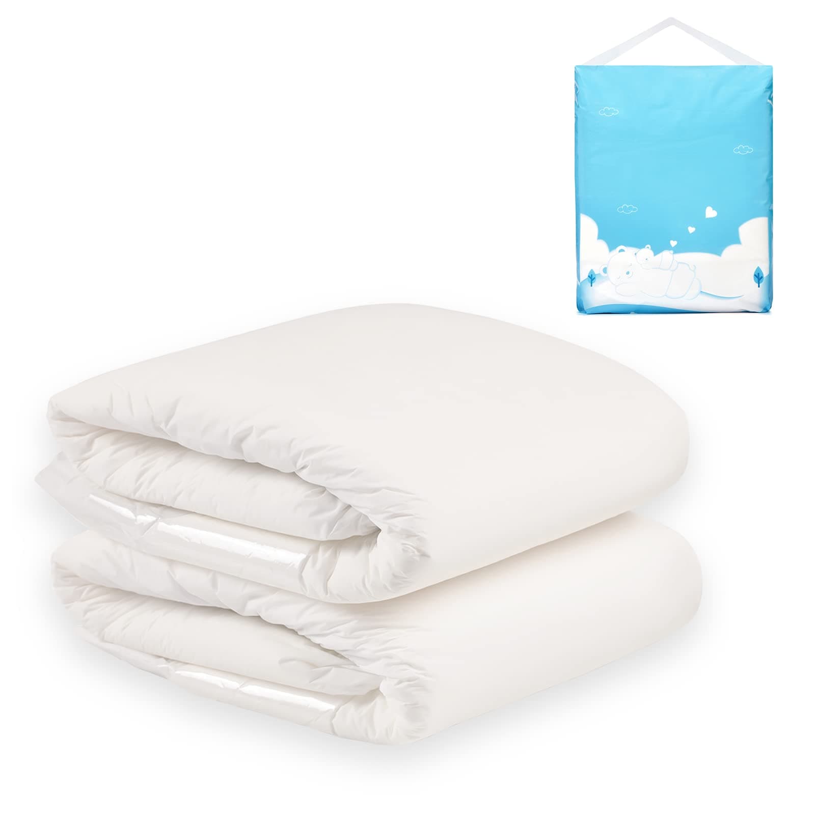 Adult Diaper 2 Pieces - ABDry White Diapers (X-Large 121-142 CM)