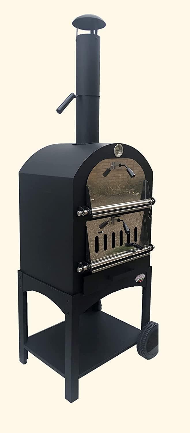NAPOLI OUTDOOR WOOD-FIRED/CHARCOAL FIRED PIZZA OVEN.- INCLUDES PIZZA PEEL