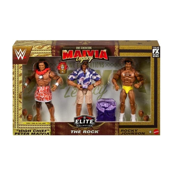 WWE Wrestling Figure Elite Collection The Rock 3-Pack