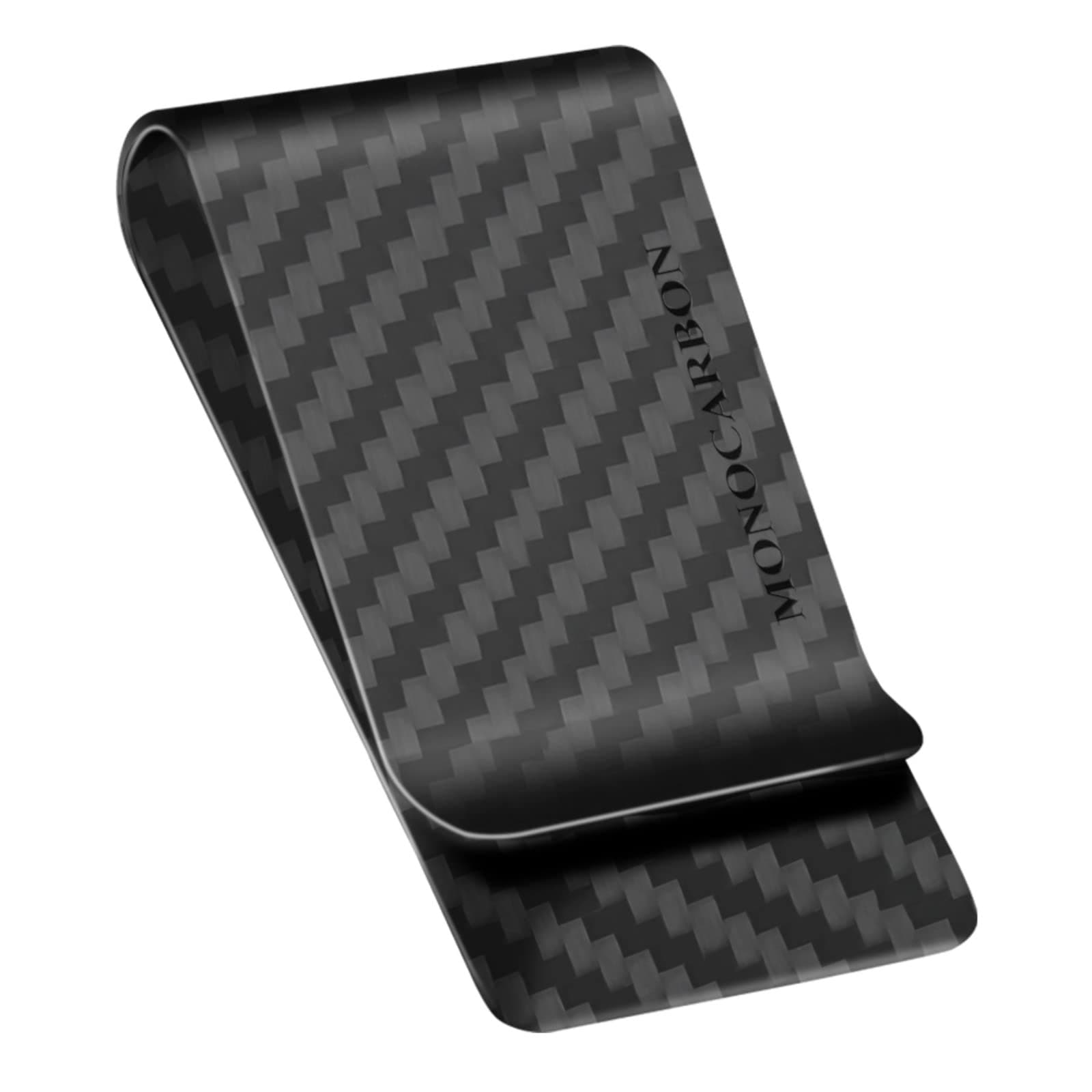 Carbon-Fiber-Money-Clip-for-Men, Minimalist-Money-Holder for Cash, High Elastic Carbon-Fiber-Wallet, Slim and Durable (Twill Matte Black)