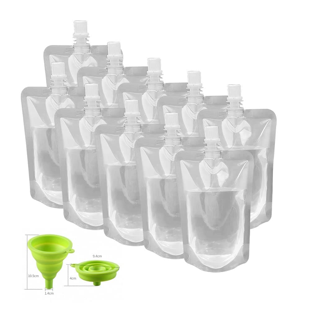 Alcohol Juice Travel Plastic Flasks Liquor Bags Concealable and Reusable Sneak Drink Rum Runners for Cruise Liquor Flask Kit Drinking Water Bags for Camping Seed Storage Bags