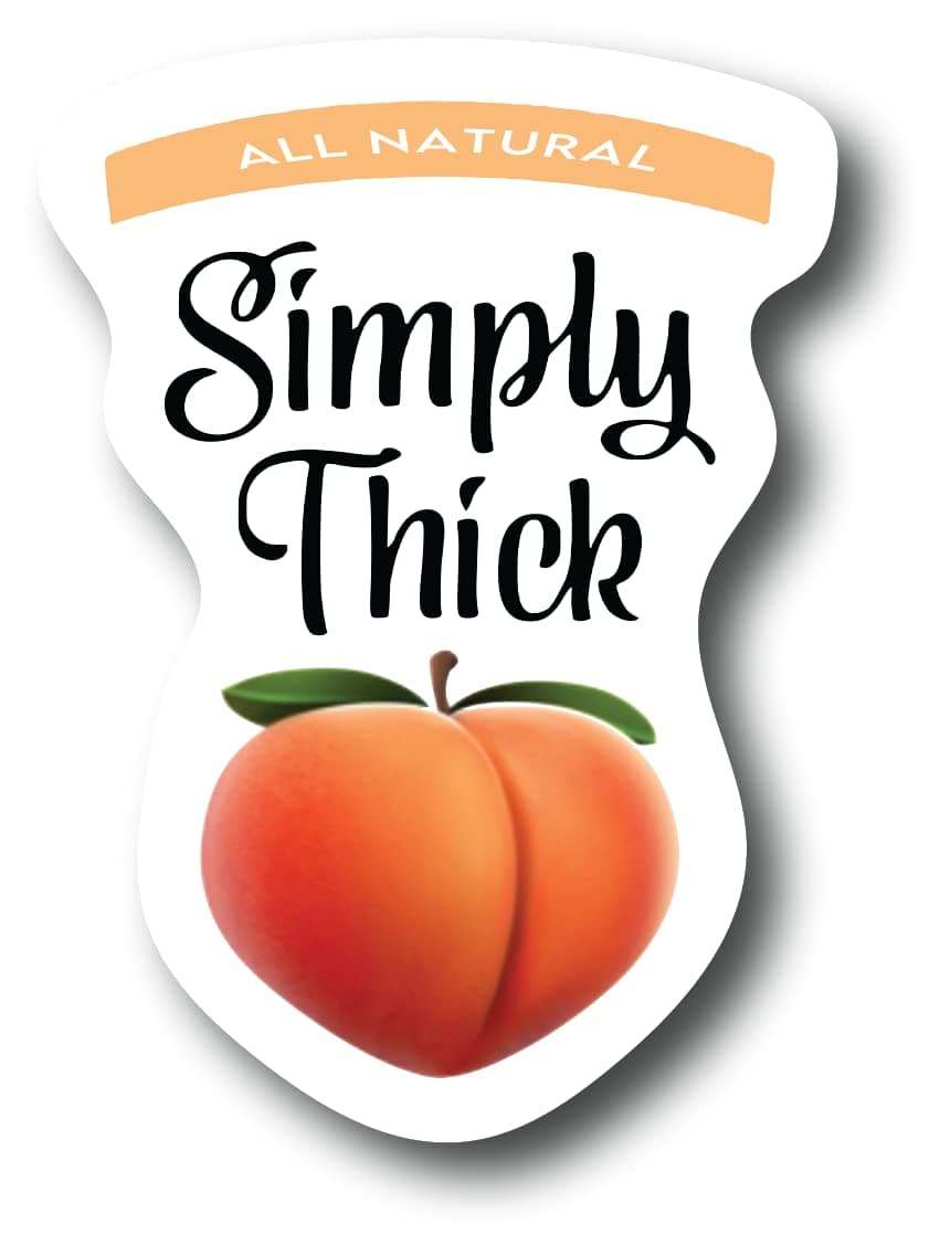 Simply Thick | Waterproof Decal Sticker | 3 Inch | Car Auto Truck Van Window Wall Laptop Cell | CS104-2PK