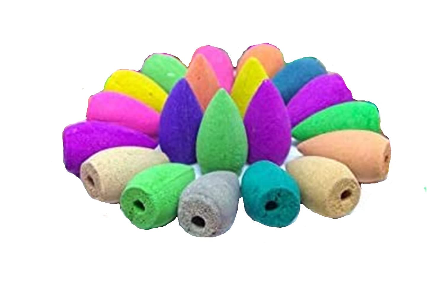 Cafurty 20 Pcs Backflow Incense Cones 7 Mixed Natural Scents- Lavender Lemon Osmanthus Lily Green Tea Rose Jasmine,Incense Cones Perfect for in Home Or Office