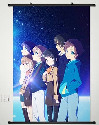 Home Decor Anime Nagi no Asukara Wall Scroll Poster Fabric Painting Key Roles 23.6 X 35.4 Inches -025