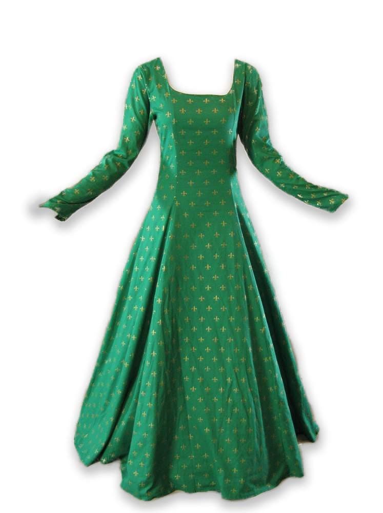 Artemisia DesignsRenaissance, Fleur De Lis Medieval Dress, Costume Gown, Queen Women Cosplay Halloween Regular Plus Size