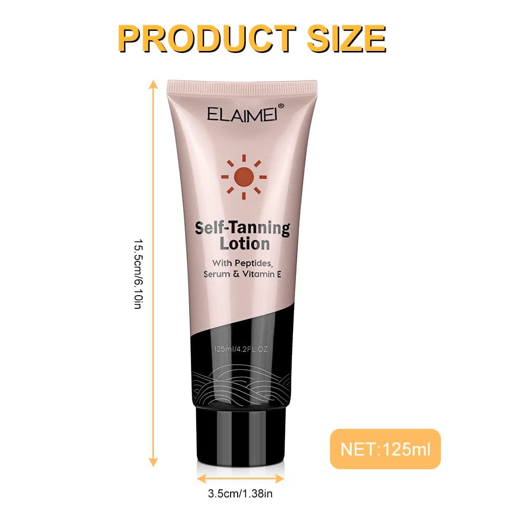LOPHE Self Tan Body Cream, Premium Sunbed Tanning Accelerator, Longlasting Moisturizing Sunless Tanning Lotion, Fast Self Tanner for Natural-Looking Tan, 125ml