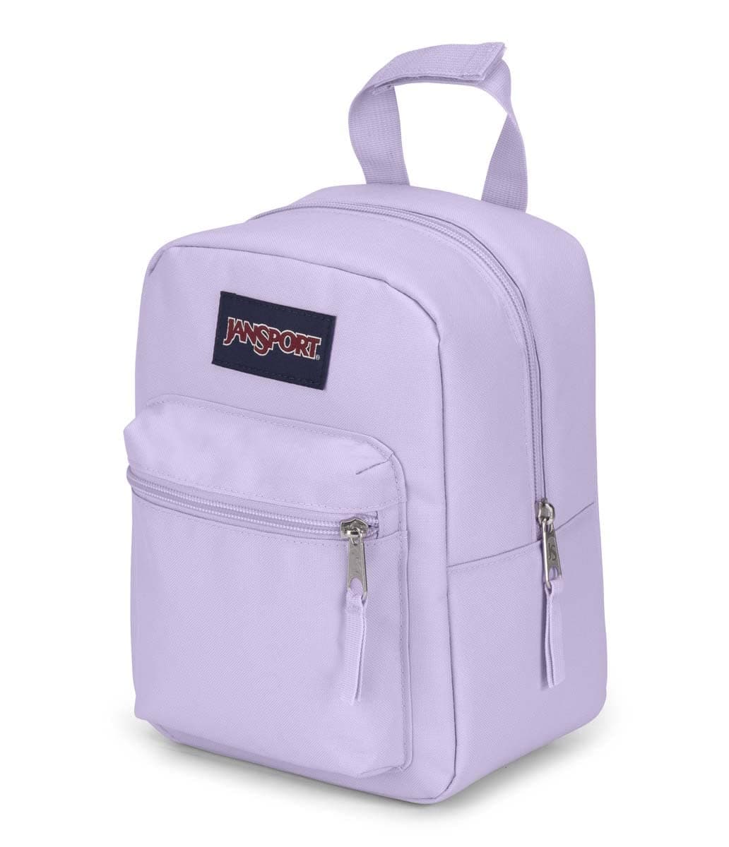 Jansport Bigbreak, lunch bag small soft- sided cooler ideal for school, work or food prep, pastel lilac