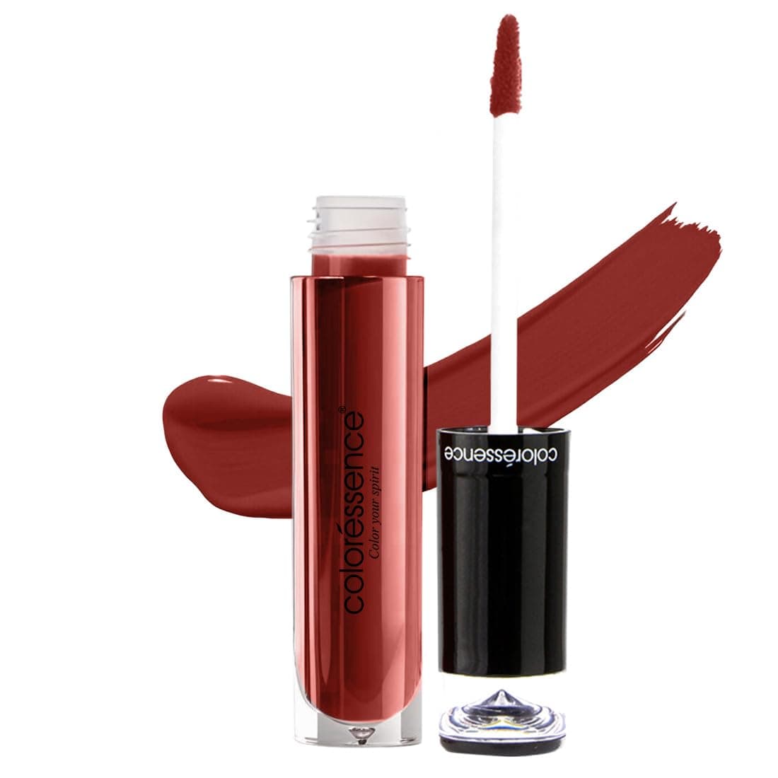 ColoressenceLipstay Transferproof Liquid Lipstick for Intense Matte Lips that Stays for 12+ Hours | Liquid Lip Color With VelVet Matte Finish| Smudge Proof Lipstick - LTP-4, 4 ml (Nutty Brown)
