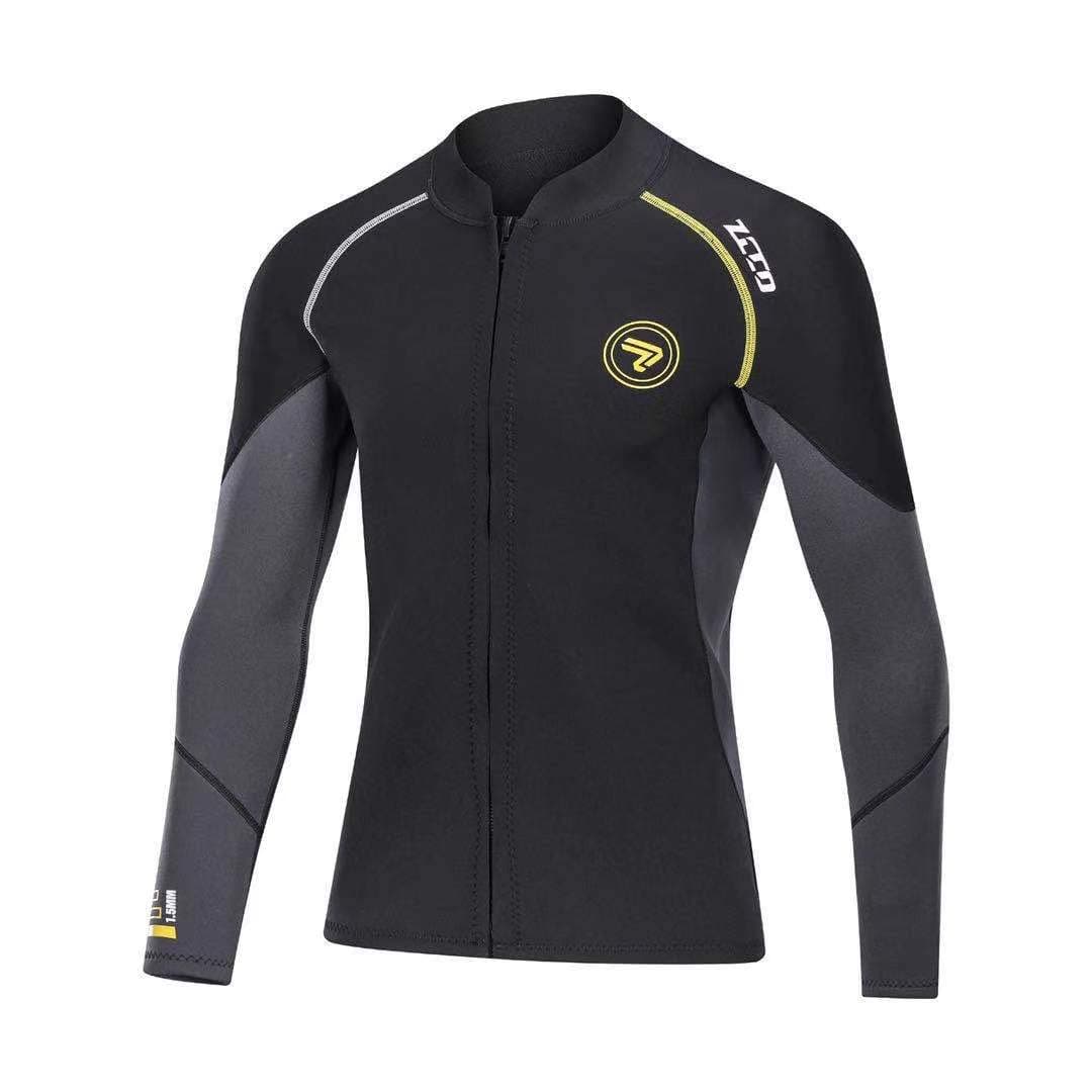 Wetsuit Top 1.5 mm/3 mm Wetsuit Jacket with Zip - Long Sleeve Diving Jacket for Men & Women for Swimming, Snorkelling, Diving & Surfing