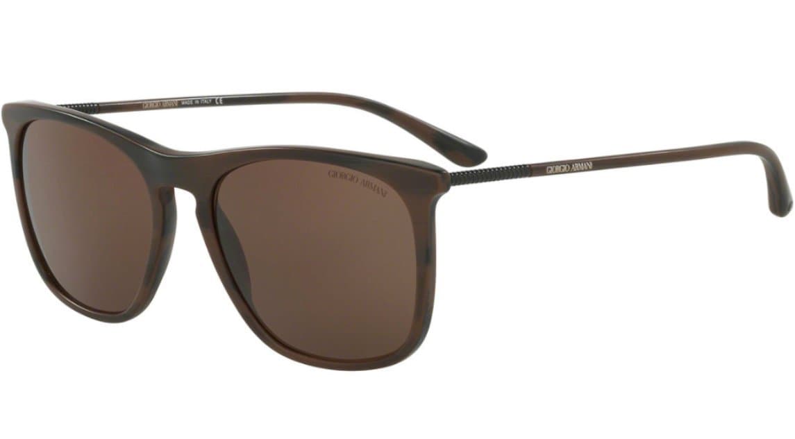 GIORGIO ARMANI AR 8076-549573 Sunglasses Matte Striped Brown w/Brown Lens 55mm