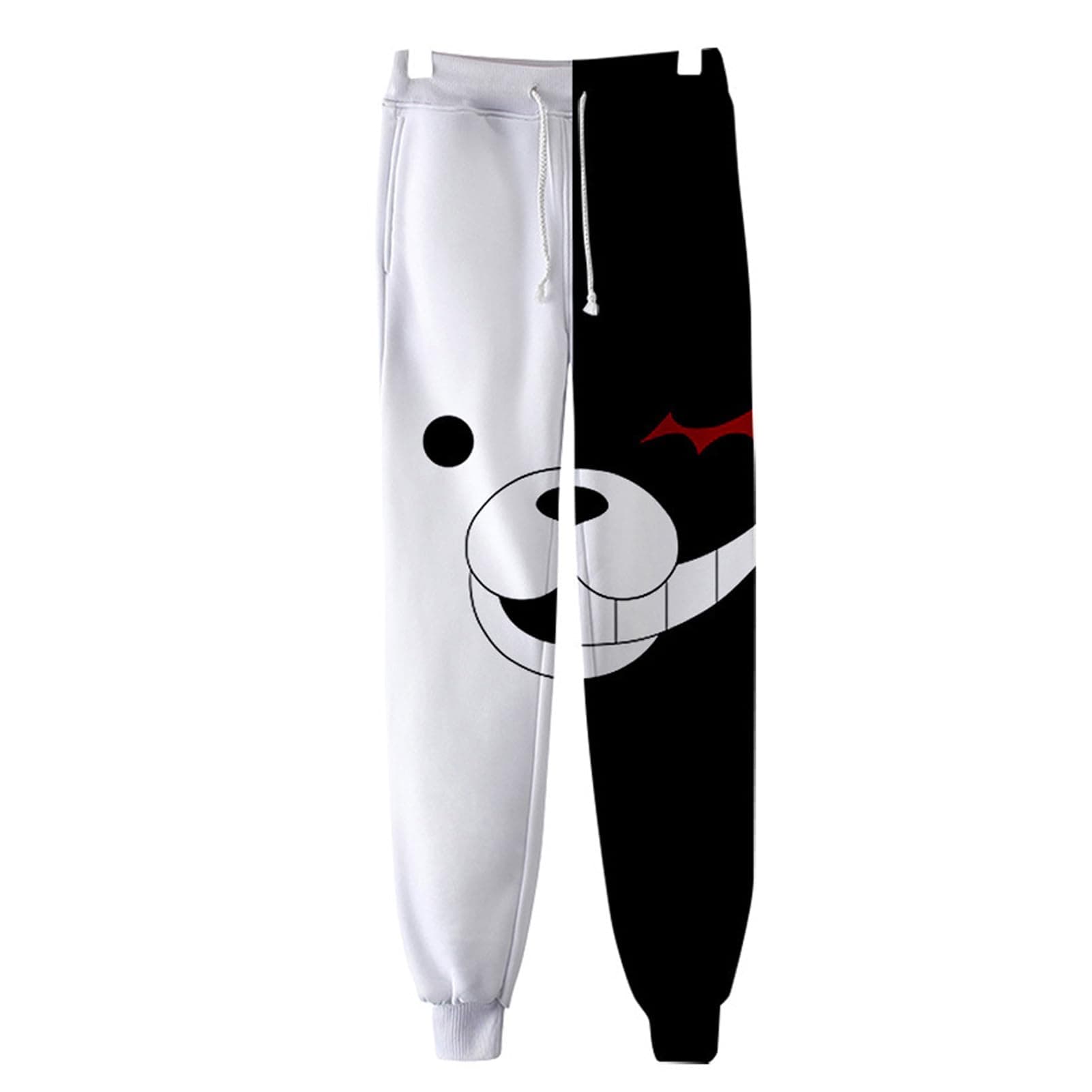 Anime 3D Printed Monokuma Cosplay Gym Joggers Casual Pants Trousers Drawstring Sports Sweatpants