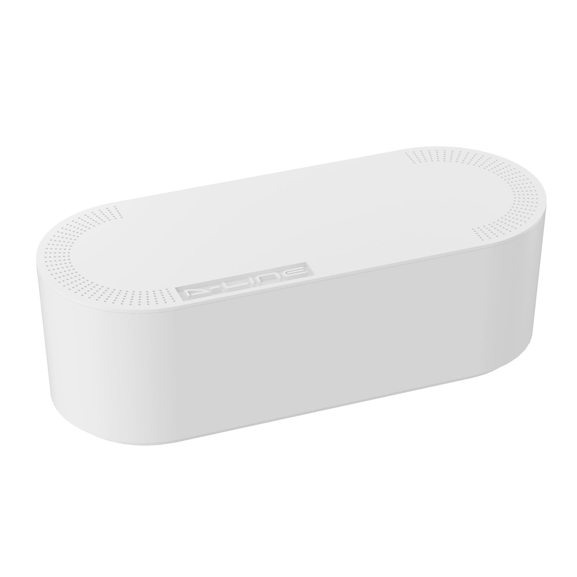 Cable Management Box | Hide and Conceal Power Strips and Electrical Cords from TVs, Computers, Gaming Consoles and PCs | Cord Organization (Large, White)