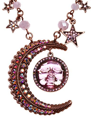 Kirks Folly To the Moon and Back Seaview Water Moon Necklace antique rose goldtone