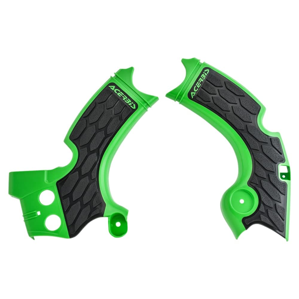 X-Grip Frame Guards Green/Black Compatible with Kawasaki KX250F 2015-2020 - 2657591089
