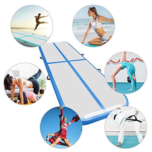 Air Track Inflatable Gymnastics Tumbling Floor Mat with Pump-Air Track Inflatable Mat, Air Track Mat, Air Tumbling Mat, Use Gymnastics Mat in Pool or as Airtrack Tumbling Mat, Gym Air Mat