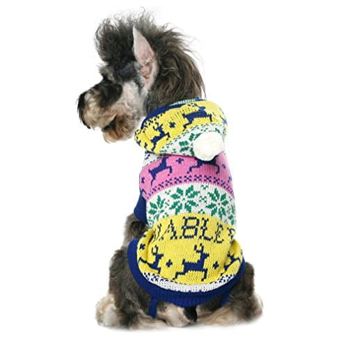 Micat® Pet Puppy Cat Dog Warm Jumper Sweater Knitwear Coat Apparel Clothes, Letters or Geometric Patterns or Stripes 13 Kinds of Designs (002, M)