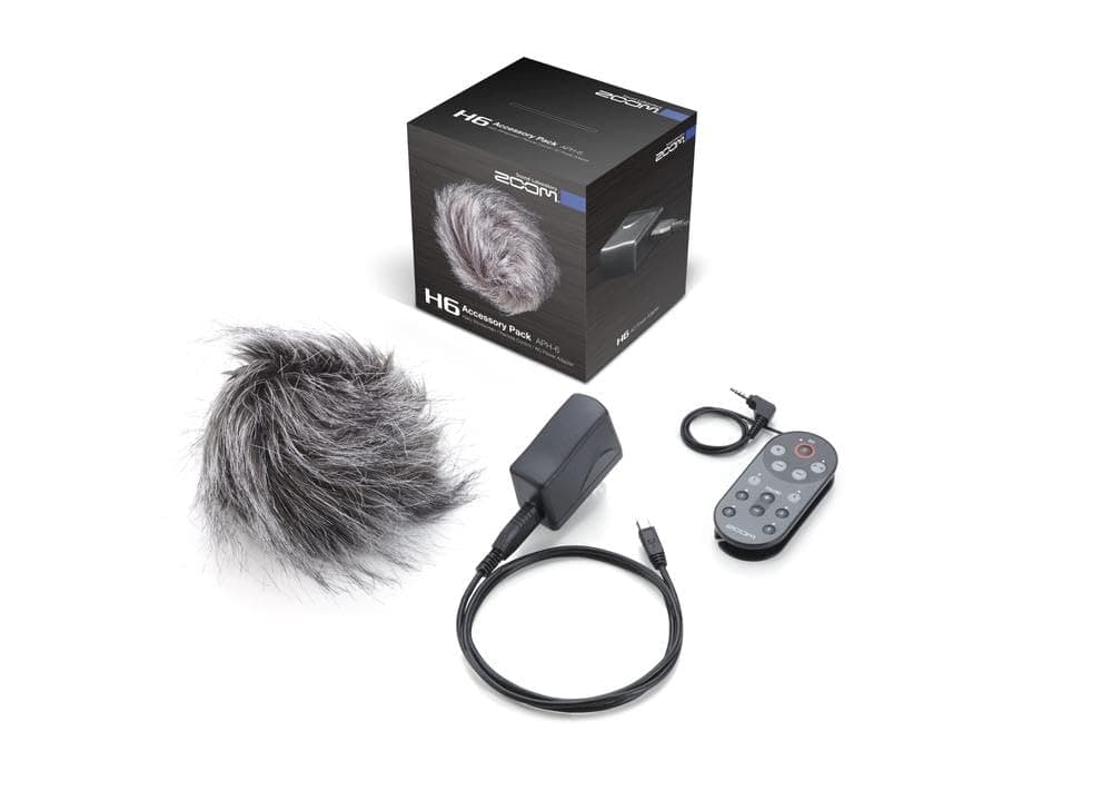 APH-6 Accessory Package for H6 Portable Recorder, Includes Remote Control with Extension Cable, USB AC Adapter, and Hairy Windscreen