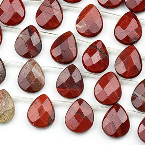 Cherry Blossom Beads Rainbow Jasper Beads 12x15mm Faceted Top-Drilled Teardrop - 12 pcs/ 8 Inch Strand