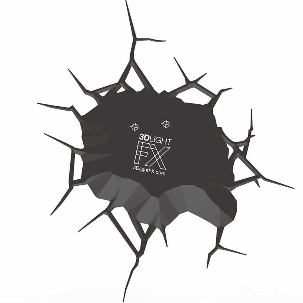 MEGICOT 3D Crack Sticker Compatible with 3D Wall Light, Wall Stickers for Children Room Bedroom Home Office Market Decor