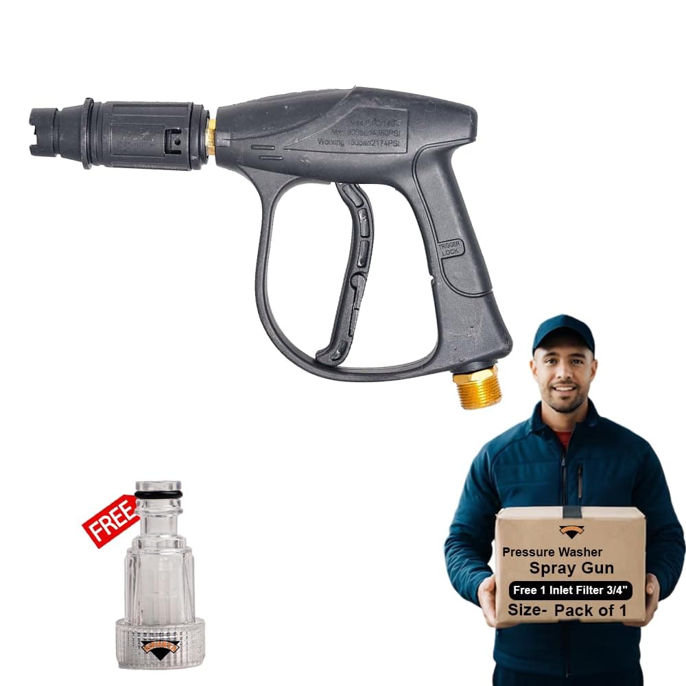 Pressure Washer Water Spray Gun for Car Wash Floor Cleaning | Free Inlet Filter | Suitable for every Pressure Washer | Universal Fitting | Durable | Metal