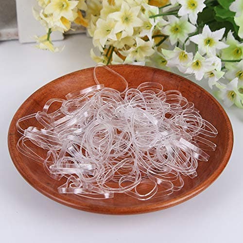 Rubber Bands for Hair,500 PCS Baby Hair Ties,Hair Tie, Black Hair Ties, Hair Elastics No Crease for Kids Hair, Women Girls Hair Accessories(White)