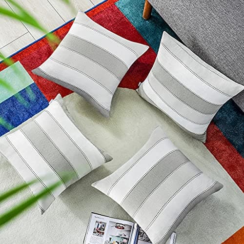 Linen Striped Pillow Covers
