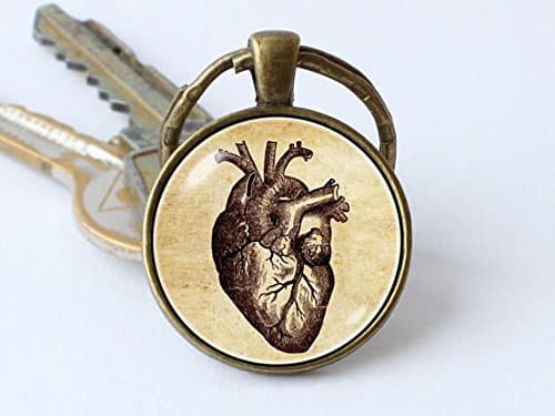 Cardiology Keyring Human heart Gift keychain Anatomy heart Key holder Key fob Heart jewelry Unisex pendant Medicine Key chain Anatiomical