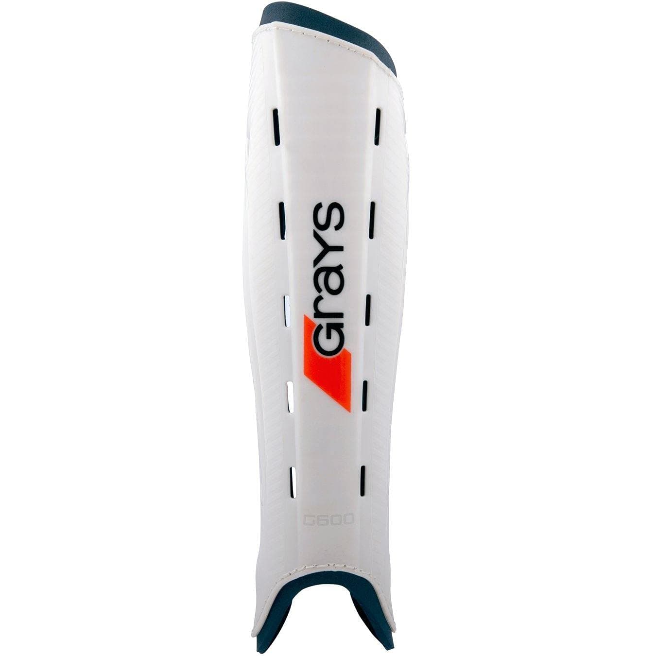 Grays G600 Hockey Shinguards - White/Navy (2017/18) - Medium