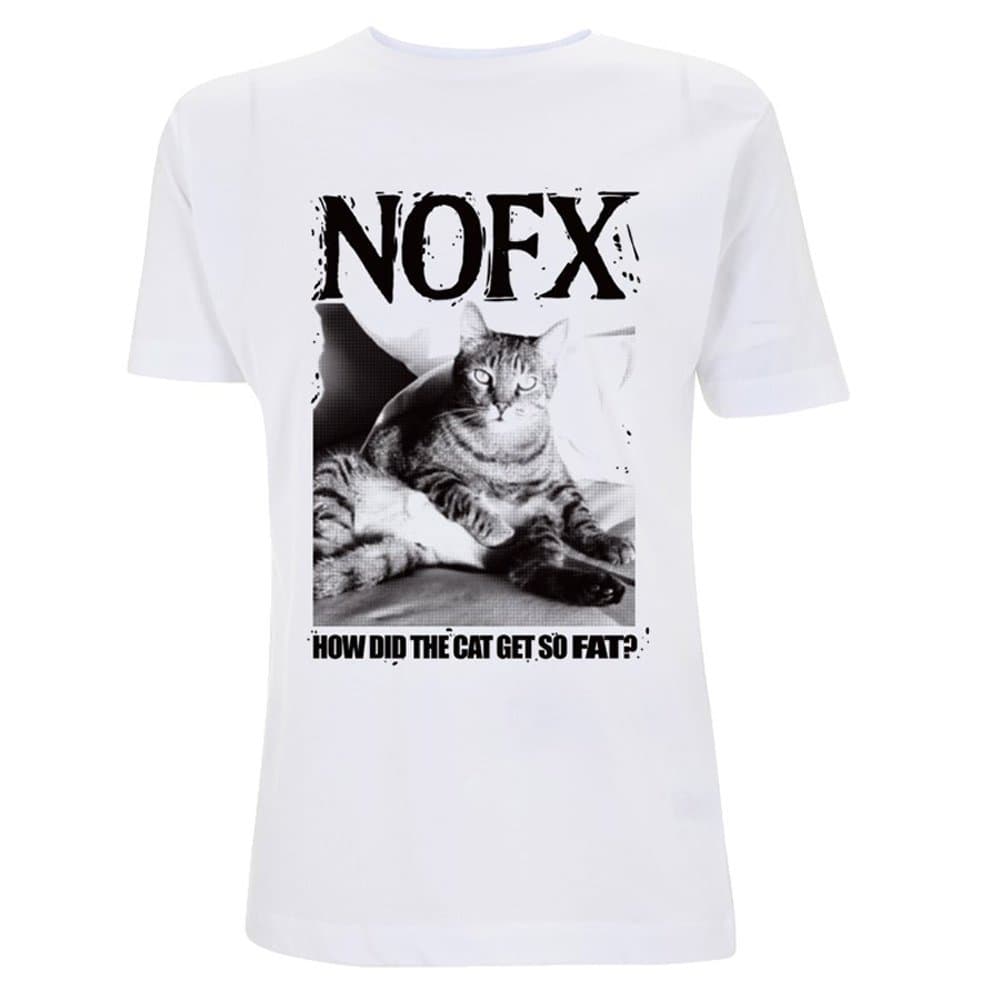 Official NOFX - How Did The Cat Get So Fat - White Mens T Shirt