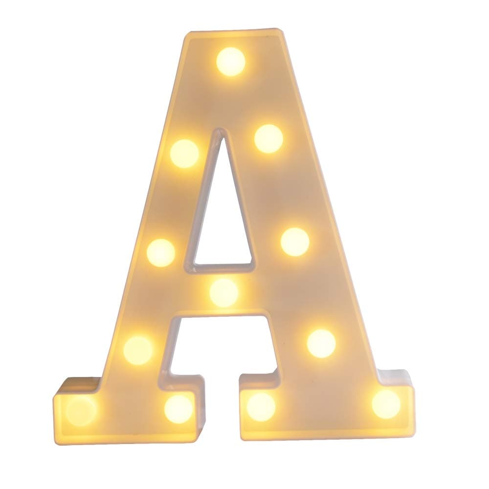 CJWDZ Room Decor, LED Letter Signs, Cute Home Decor, Light Up Letter Signs for Wall, Bedroom, Party Decorations, Wedding, Birthday, Night Light and More(A)