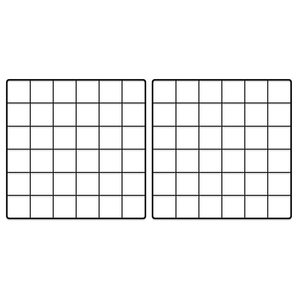 Metal Grid Wall Wire Mesh Panel Picture Frame DIY Memo Board Photo Display for Decor, Size 11.8"x11.8", 2-Pack, Black