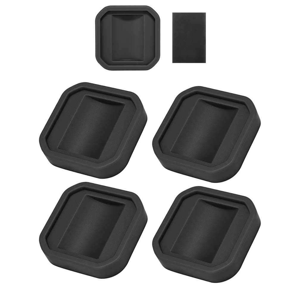Furniture Wheel Caster Cups/Floor Protectors, Silicone Non-Slip Caster Cups, 1.75x1.75 (4PACK, Black)