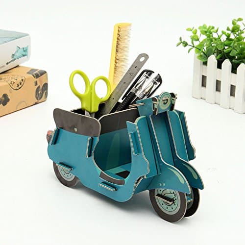 GMissT Cartoon DIY Office Desk Organizer Storage Box Pen/Pencil Holder Motor Pattern