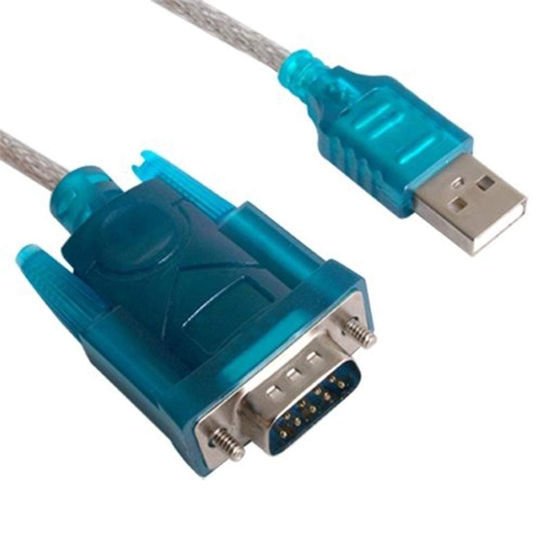 RS-232 Cable | USB to RS232 Converter Adapter | RS232 Serial 9 Pin Cable Converter Adapter (Blue) | USB Type A to DB9 | Compatible with Windows