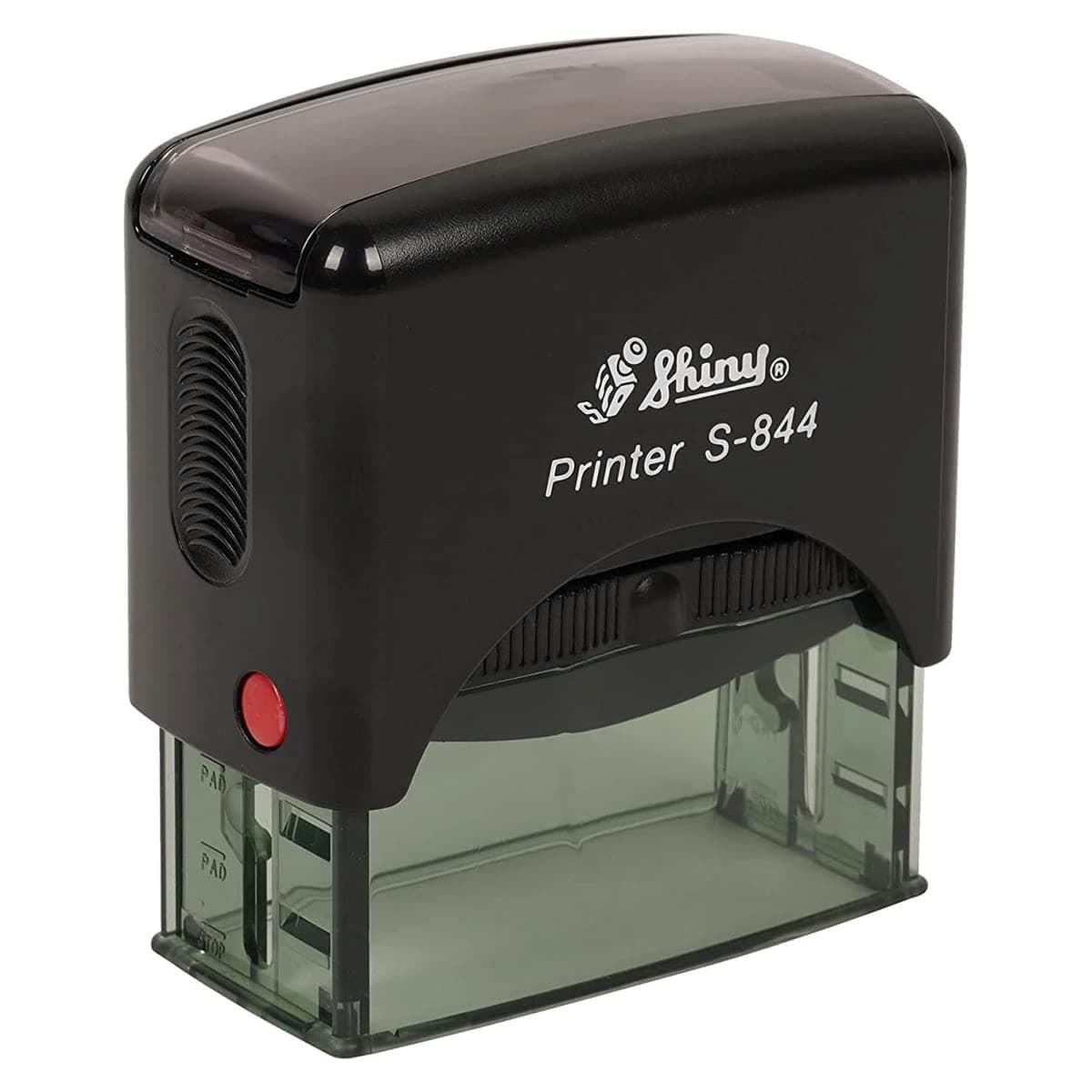 Shiny Self Inking Rubber Stamp with Upto 4 Lines of Custom Text 22 x 58mm