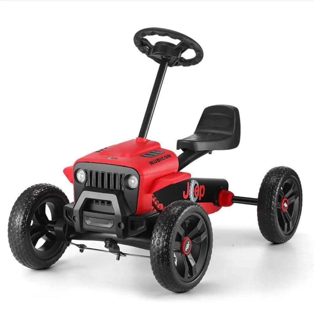 AMERTEER Ultimate Fun Pedal Go Cart outdoor toys for kids | Pedal Jeep Cars Go Kart for Kids 3-6, 6-12 Years | Safe and Durable - Perfect for Kids' Adventure and Entertainment!, Red
