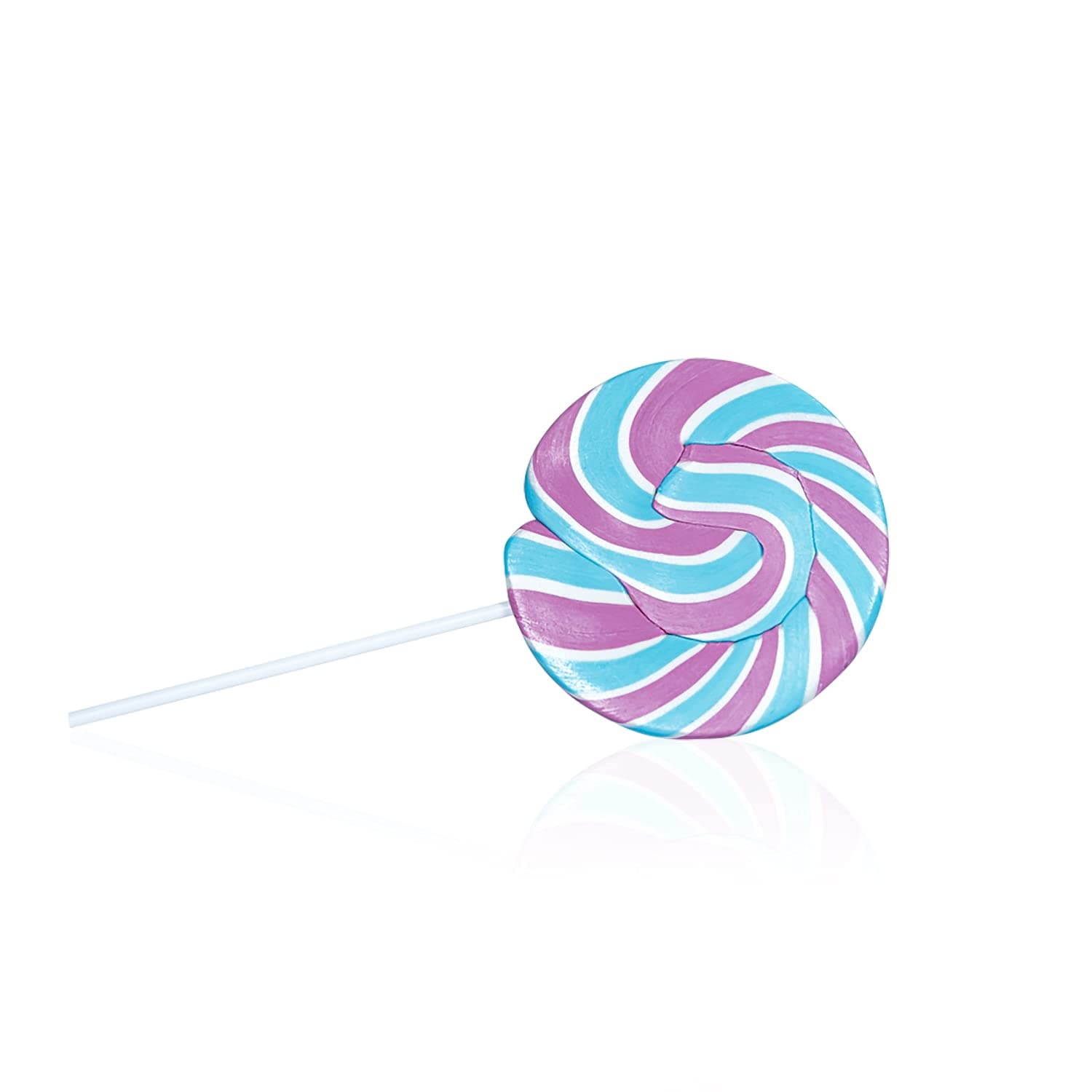 Large Lollipops - Swirly Lollies - Rainbow Lollipops - 100g - 1 Lollipop (Dusky Pink & Turquoise Blue - Bubblegum)