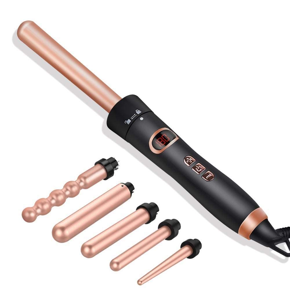 Hair Curler Curling Tongs Hair Straighteners Multi Stylerscurling Tong Automatic Hair Curler E Rotating Professional Magic 5 In 1 Curling Wand Ceramic Hair Curling Irons