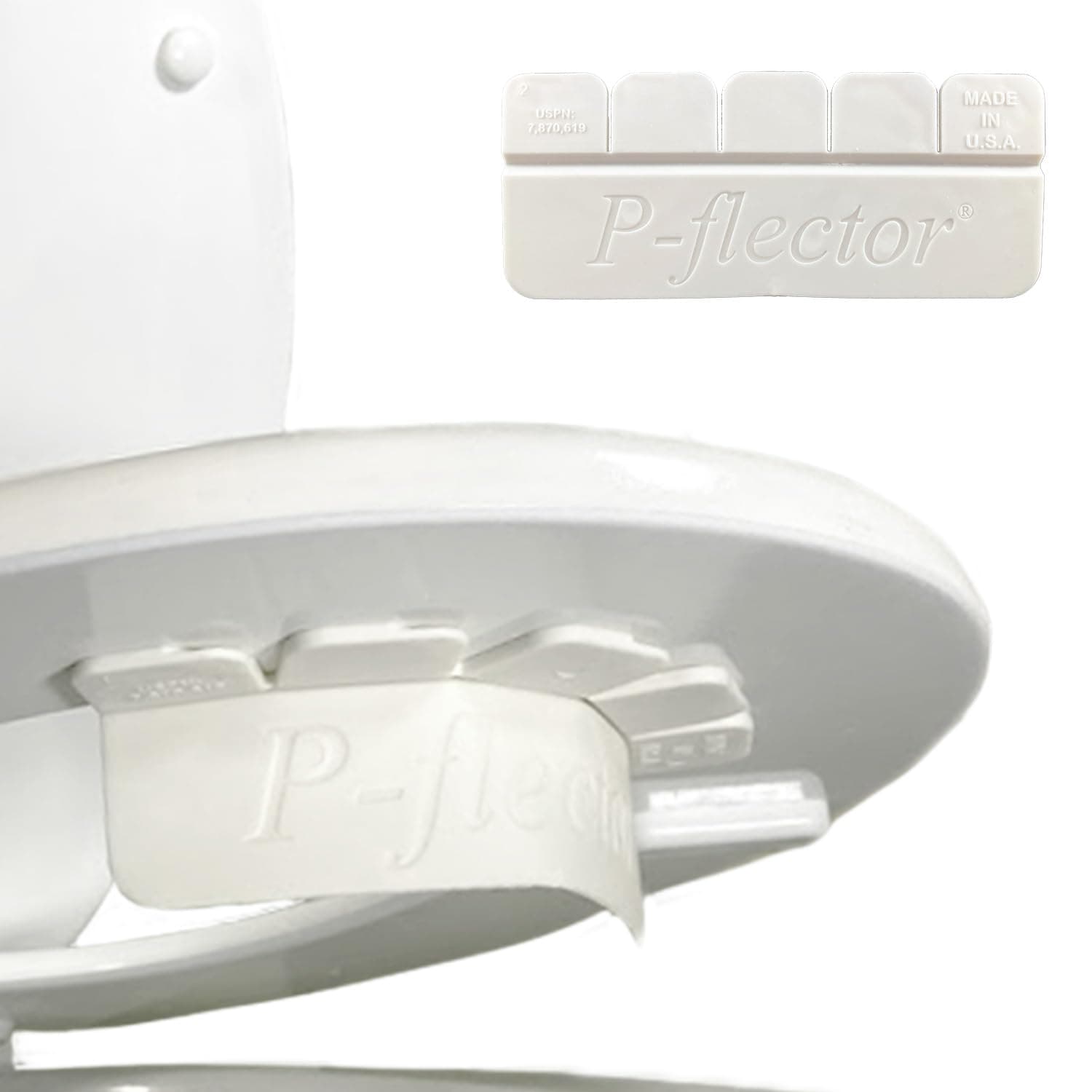 P-flector - The Urine Deflector That Prevents Potty Training Kids (and Adults) from Peeing Through The Gap Between The Toilet seat and Bowl.