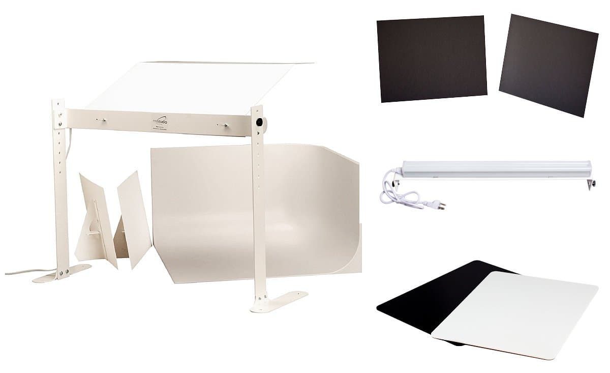 MS20PRO-LED Tabletop Lightbox Professional Photo Studio Kit with LED Lighting for Product Photography, white